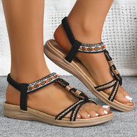 Women's Sandals 2025 Summer Sandals High Quality Summer Shoes Woman Very Soft Sandalias Mujer Bohemia Flat Heels Summer Footwear
