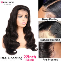 30 Inch Lace Front Wig T Part Transparent Lace Frontal Wigs For Women Remy Brazilian Body Wave Human Hair Wigs 4x4 Closure Wig