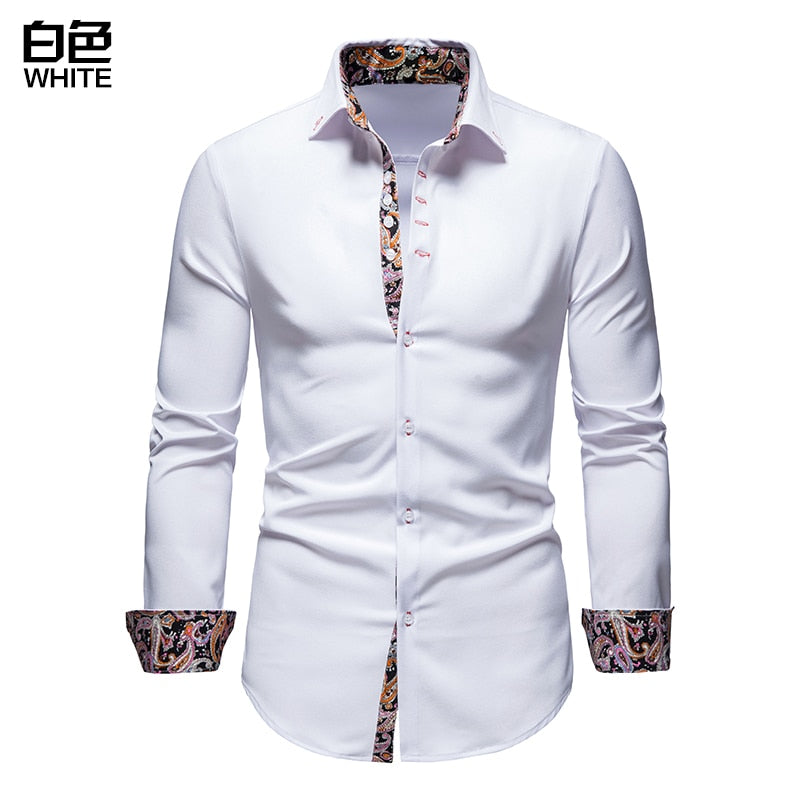 Men&#39;s Shirt with Collar White Shirts Man Long Sleeve Men&#39;s Shirts 2023 Mens Polo Shirts for Men Famous Brands