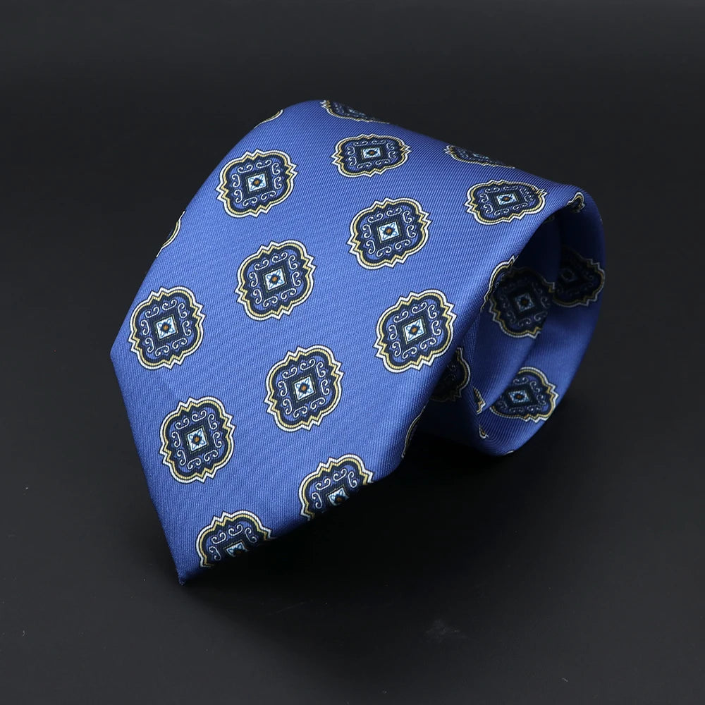 Fashion Men's 7.5cm Silk Tie Super Soft Bohemian Style Dot Chic Novelty Red Blue Necktie Suit Shirt Luxury Banquet Accessories