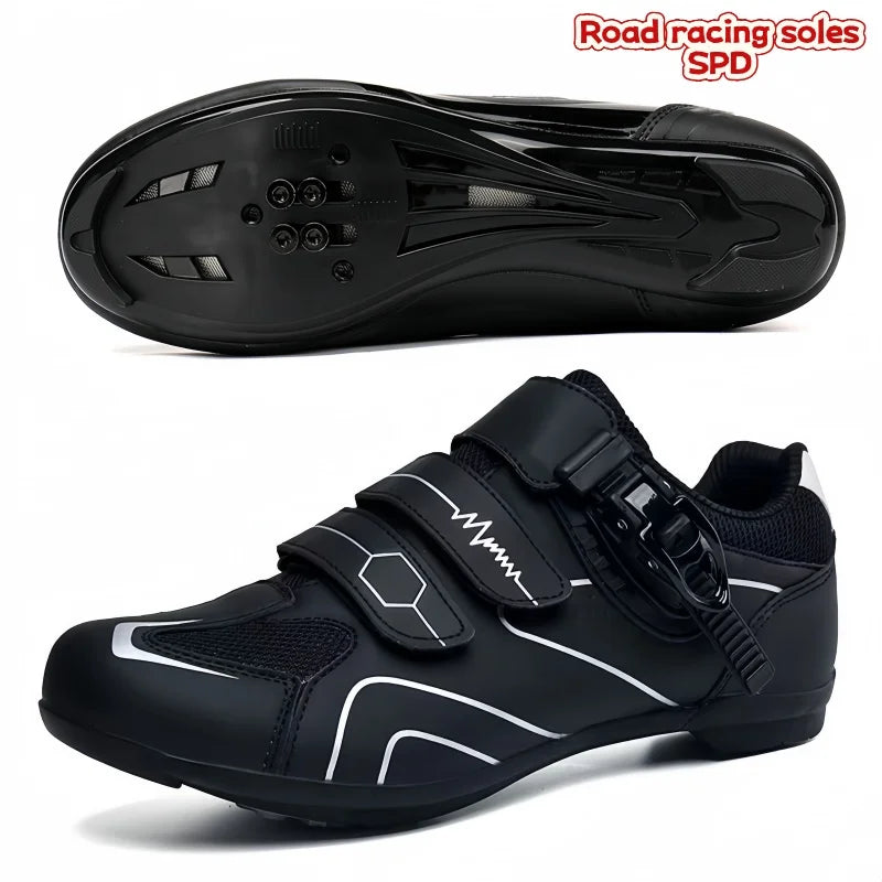 SPD Road Cycling Shoes Shock Absorption And Durable,Suitable For Racing On Long-Distance Roads,MTB Mountain Off-Road Riding Unis