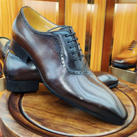 Luxury Men's Oxford Leather Dress Shoes Lace-Up Casual Business Fashion Carved Shoes for Wedding Party Office Higher Quality
