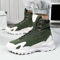 Fashion Men's Boots Comfortable Men Casual Shoes Breathable High Top Sneakers for Outdoor Non Slip Ankle Boots Platform Sneakers