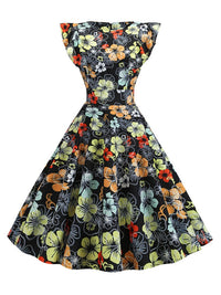 Women Summer Dress Retro 50s 60s Robe Femme Rockabilly Pinup Party Vestidos Casual Elegant Floral Office Dress