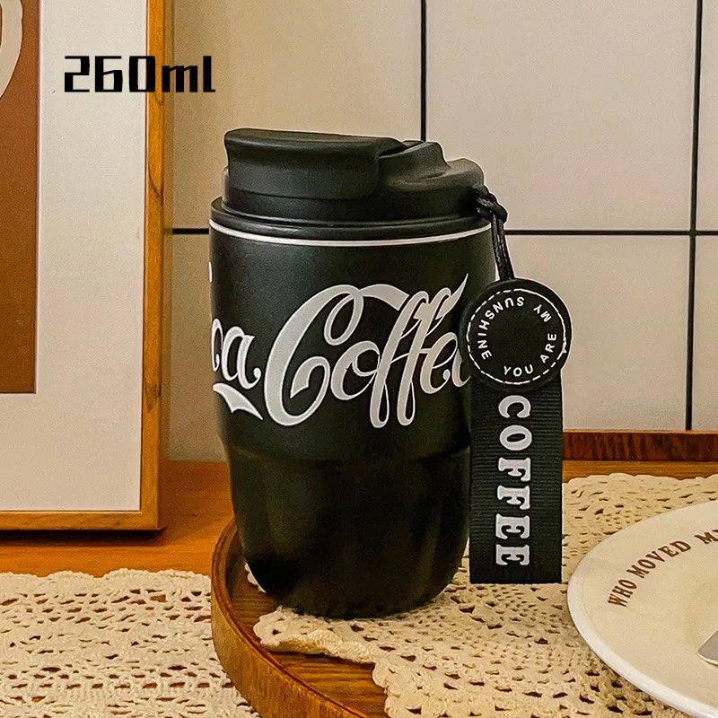 304 Stainless Steel Insulated Cup Women Men Water Bottles Coffee Cup Gift Portable Dual Drink Office Cup Coca-cola fashion 2024