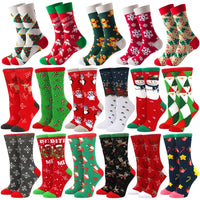 Woman Christmas Socks Funny Xmas Tree Snowflake Gingerbread man Candy Cane Cotton Tube Crew Happy Sock Men New Year Funny Sokken