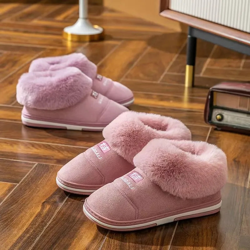 2023 Winter Women Soft Bottom Indoor Plush Warm Cotton Slippers Australia Style High-quality  Cotton Shoes 35-45