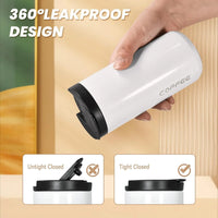 400ML Stainless Steel Coffee Cup Travel Thermal Mug Leak-Proof Thermos Bottle Tea Coffee Mug Office Business Style Thermos