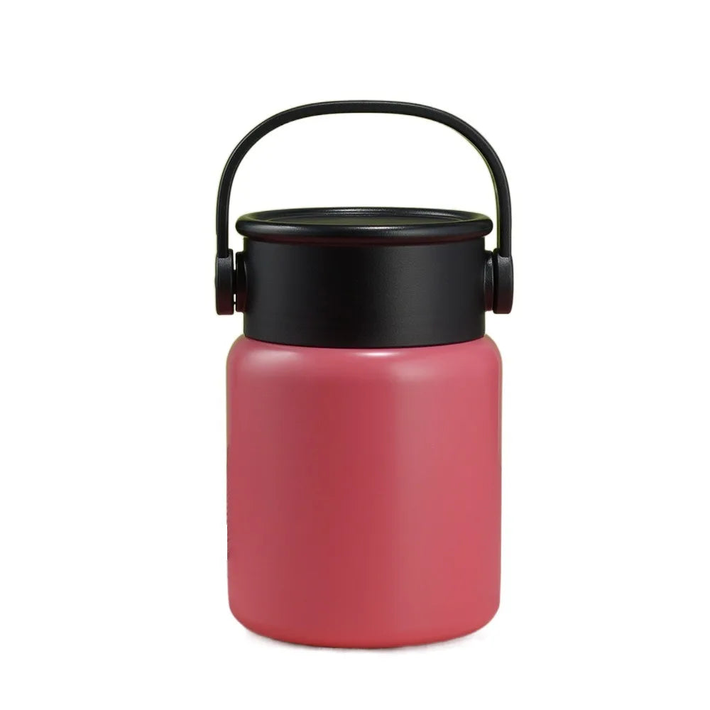 Easy To Clean Insulated Stainless Steel Thermos Cup Leak Proof 500ml Thermos Pot with Spoon Portable Vacuum Flask Travel