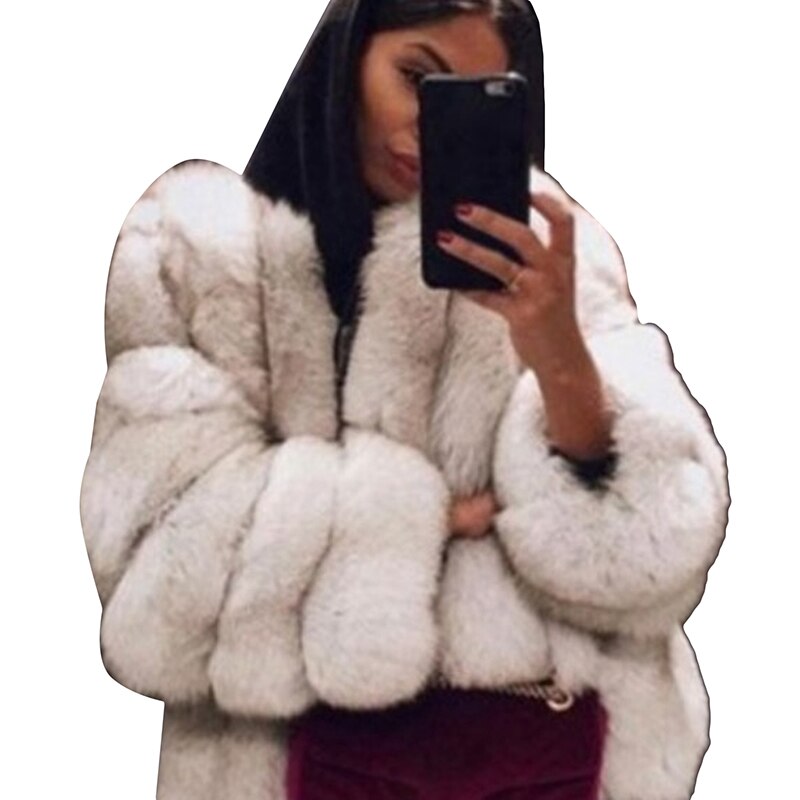 Women Coat Mink Coats Winter Top Fashion Fur Coat Elegant Thick Warm Outerwear Fake Fur Jacket Chaquetas Mujer 2021 L3