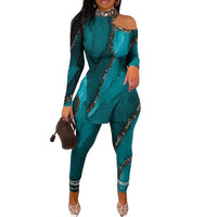 Sexy 2 Piece Sets Women Dashiki African Clothes Spring Summer Pants Suit