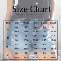 Denim Shorts for Women Women's High Waisted Distressed Denim Shorts with Pockets Ripped Jean Shorts for Summer Pocket for Women