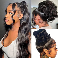13x6 Body Wave 100% Human Hair Lace Front Wig 13x4 HD Transparent Lace Frontal Wig 250 Density Pre Plucked Wigs For Black Women