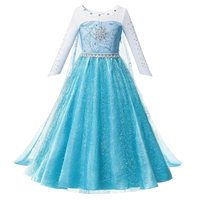 Elsa Anna Kid Princess Girls Dress Rapunzal  Kids Cosplay Halloween Vestidos Children Costume Birthday Party Dress