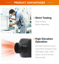 LAVANER Pro Max Alpine Water-Resistant Brushless Motor Diesel 12V 5KW (Below 18044 Feet) Air Heater for Trucks Campers Trailers