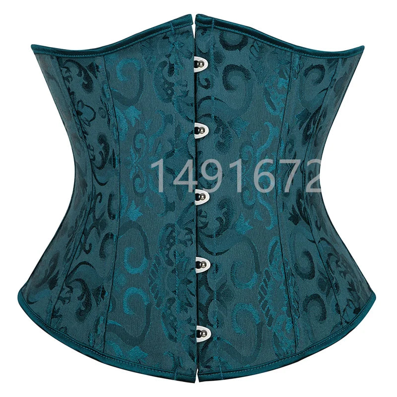 Pink Corset Underbust Top Wome Plus Size Waist Cincher Sexy Gothic Corpete Corselet Fashion Black White Red Blue Rose