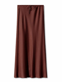 Long Satin Skirts Women Dark Green Luxury Spring Summer Maxi Straight Black Skirt Long Shining Satin Skirt Maxi Brown Ladies