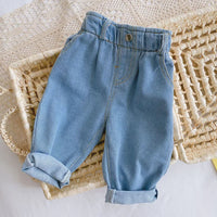 MILANCEL 2024 Spring Autumn Solid Kids Boys Straight Pants Fashion Children Clothing Trousers Brief Jeans for 1-6 Years
