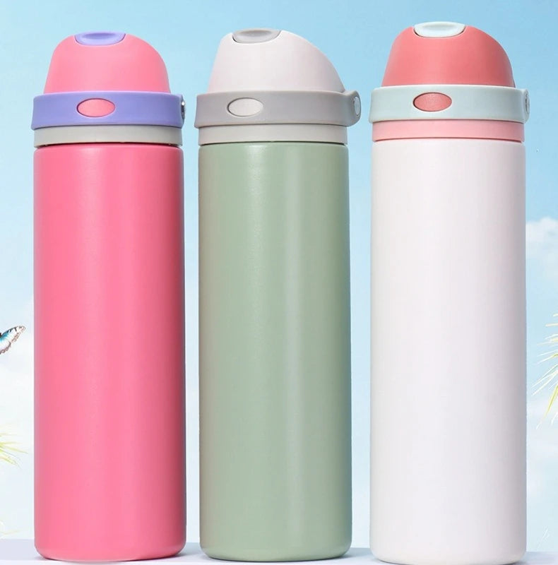 Hot-selling Stainless Steel Insulated Cups Large-capacity Portable Hand-held Sports Water Cups Car-mounted Handle Insulated Cups
