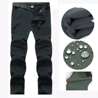 Men's Autumn Winter SoftShell Fleece Waterproof Jackets Male Hood Coats Fishing Hiking Camping Climbing Skiing Pants Trousers