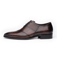 Men Fashion Handmade Dress Shoes Luxury Leather Oxford Shoes Daily Wear Men's Business Casual Office Shoes Coffee Black