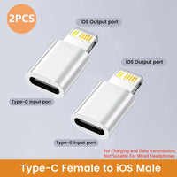USB C to Lightning Adapter IOS Fast Charging Lightning Male to Type C Female Converter For iPhone 14 13 12 Data Transfer Adapter