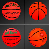 LED Basketball Light Up Bright Streetball Classic Size 7 Luminous Basketball Glowing for Birthday Gift