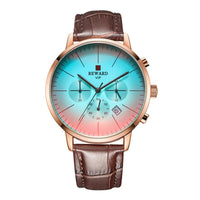 2023 New Fashion Color Bright Glass Watch Men Top Luxury Brand Chronograph Men