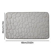 Foot Mat Coral Fleece Floor Mat Household Memory Foam Embroidered Bathroom Thickened Absorbent Floor Mat Door