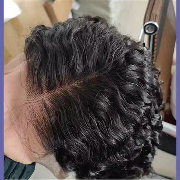 13X4 Deep Wave Hd Lace Frontal Wig Human Hair Curly Lace Front Wig Transparent Lace Human Hair Wigs 180 Density Brazilian Hair