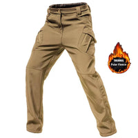 Men's City Cargo Autumn Winter Fleece Softshell Hiking Pants Fishing Climbing Trekking Casual Hunting Camping Trousers M-5XL