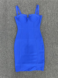 Women Summer Cheap Discount Bandage Dress Elastic Sleeveless Bodycon Mini High Street Evening Club Party Birthday Gowns