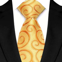 8cm Width Yellow Color Neck Ties For Men Paisley Dots Necktie Handmade Business Formal Tie Suit Accessories Tuxedo Cravat
