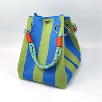 Ladies Retro Multicolor Handbag - Large Capacity Tote Bag with Buckle Closure And Fixed Shoulder Strap Durable for Work And Trav