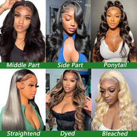 13x6 Lace Front Wigs Human Hair Pre Plucked 150% HD Body Wave Lace Front Wigs