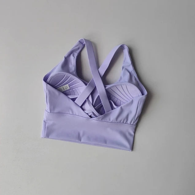 Women's High-Intensity Shock-proof All-in-one Sports Bra for Running Yoga Fitness Professional Huddle Top for All Seasons