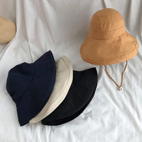 Wide Brim Anti-UV Fisherman's Hat Women Outdoor Hiking Camping Beach Sun Protection Hats Woman 2026 Summer Adjustable Bucket Hat