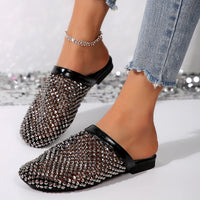Women Slippers Summer 2026 New Luxury Brand Slippers Lightweight Round Head Shoes Water Diamond Large Flat Sandals Slides Women