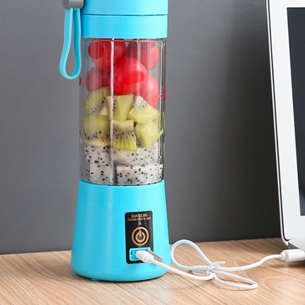 Portable Personal Blender Shake Smoothie for Kitchen Personal Size Blenders with Rechargeable USB, 380ml Traveling Fruit Veggie Juicer Cup with 6