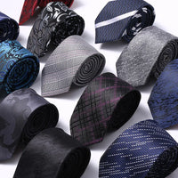 Luxury Skinny 6CM Mens Necktie Ties For Man Striped Plaid Floral Solid Jacquard Ascot Business Party Neck Tie Accssories