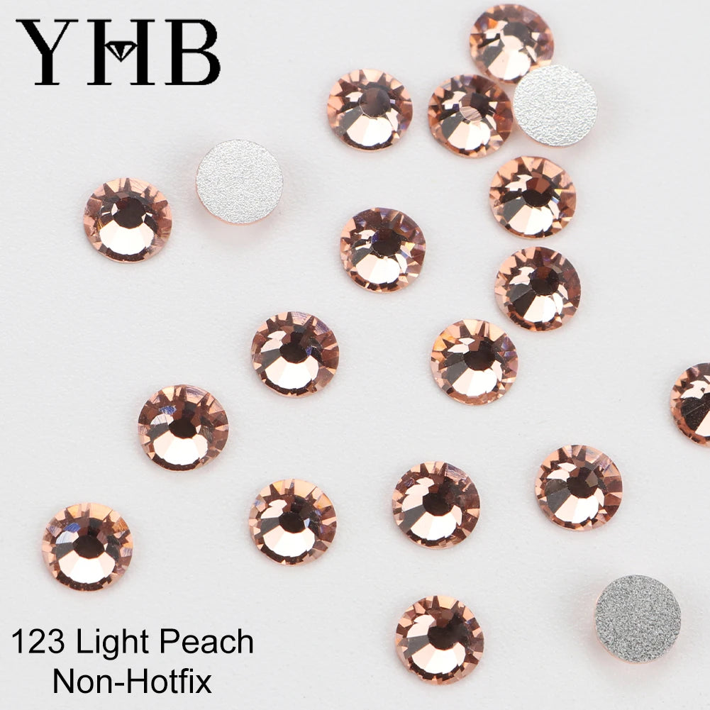 YHB 101-133Cold Fixation Crystal Cristales Flatback Silver Back Non Hotfix Rhinestones For Bags Shoes Garment Phone DIY Nail Art
