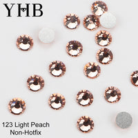 YHB 101-133Cold Fixation Crystal Cristales Flatback Silver Back Non Hotfix Rhinestones For Bags Shoes Garment Phone DIY Nail Art