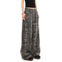 Jeans for Womens High Waist Vintage Straight Baggy Y2K Denim Pants Hip Hop American Fashion Wide Leg Denim Trouser