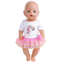 Baby New Born Doll Clothes Fit 17 Inch 43cm Dolls Fashion Mermaid Unicorn Dress Nendroid Clothes Accessories Baby Birthday Gift