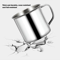 Stainless Steel Coffee Mugs Insulated Coffee & Tea Cup with Handles Shatterproof 200mL Metal Cup Mug Kitchen Accessories