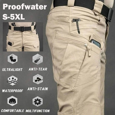 Men's Tactical Cargo Pants 6XL Plus Size Outdoor Casual Sports Pant Hiking Fishing Waterproof Multi-pocket Men Trousers