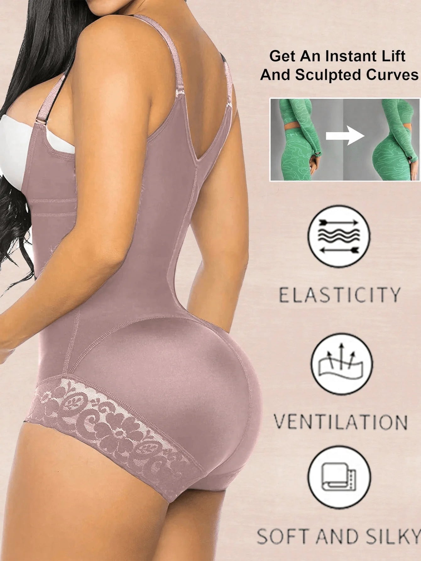 1 Pc Shapewear For Women Tummy Control Fajas Colombianas Body Shaper Zipper Open Bust Bodysuit