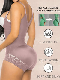 1 Pc Shapewear For Women Tummy Control Fajas Colombianas Body Shaper Zipper Open Bust Bodysuit