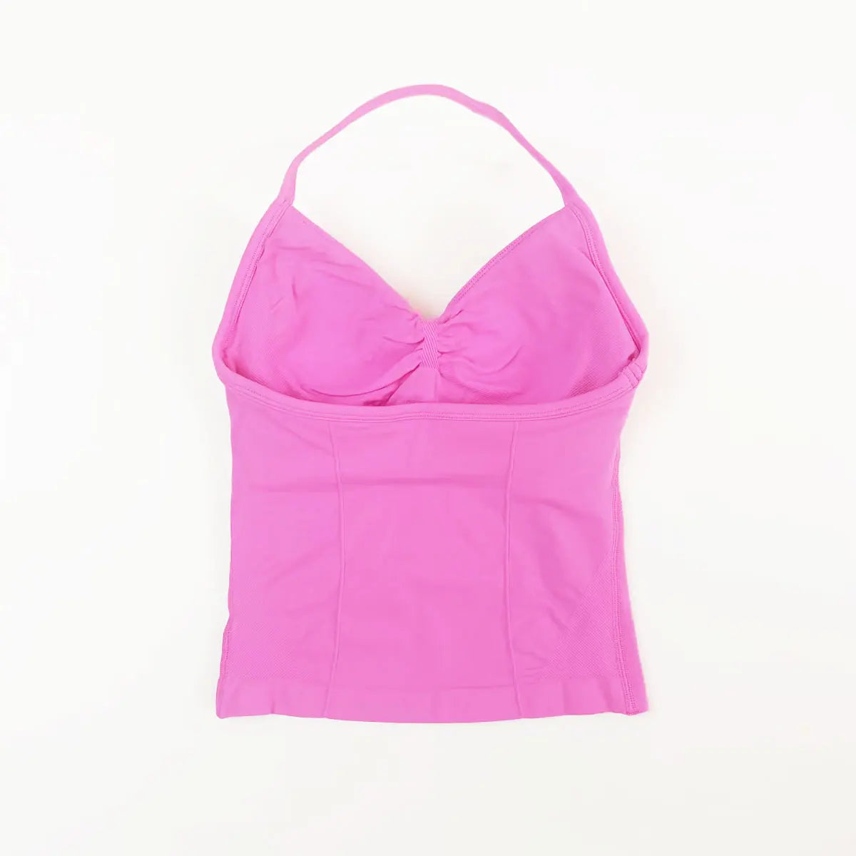 NCLAGEN Longline Strappy Top Sports Women's Yoga Vest With Built In Bra Fitness Top Gym Beautiful Back Running Workout Halter