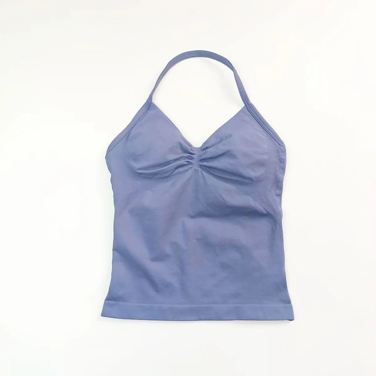 NCLAGEN Longline Strappy Top Sports Women's Yoga Vest With Built In Bra Fitness Top Gym Beautiful Back Running Workout Halter